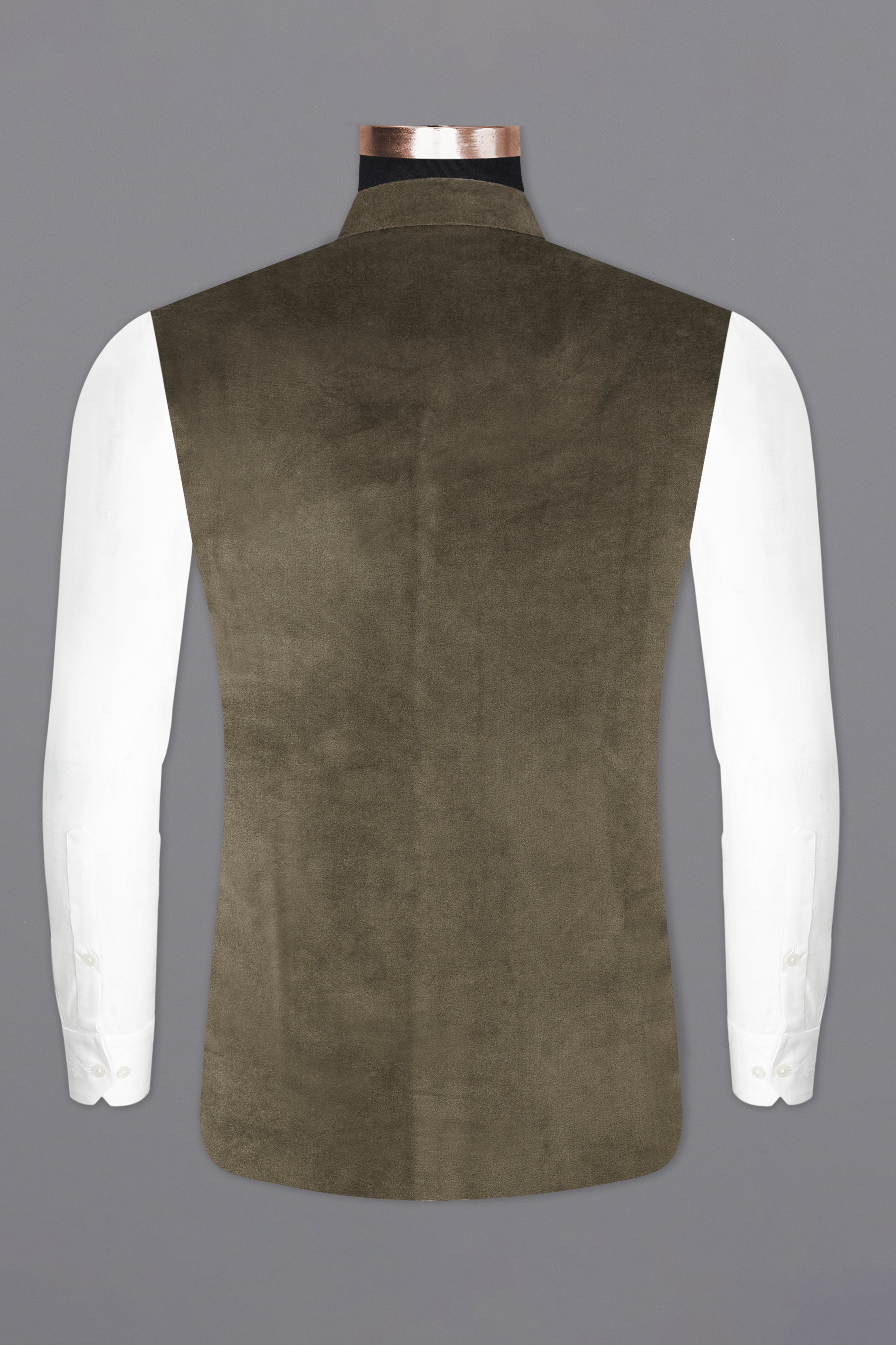 Hemlock Brown Velvet Designer Nehru Jacket