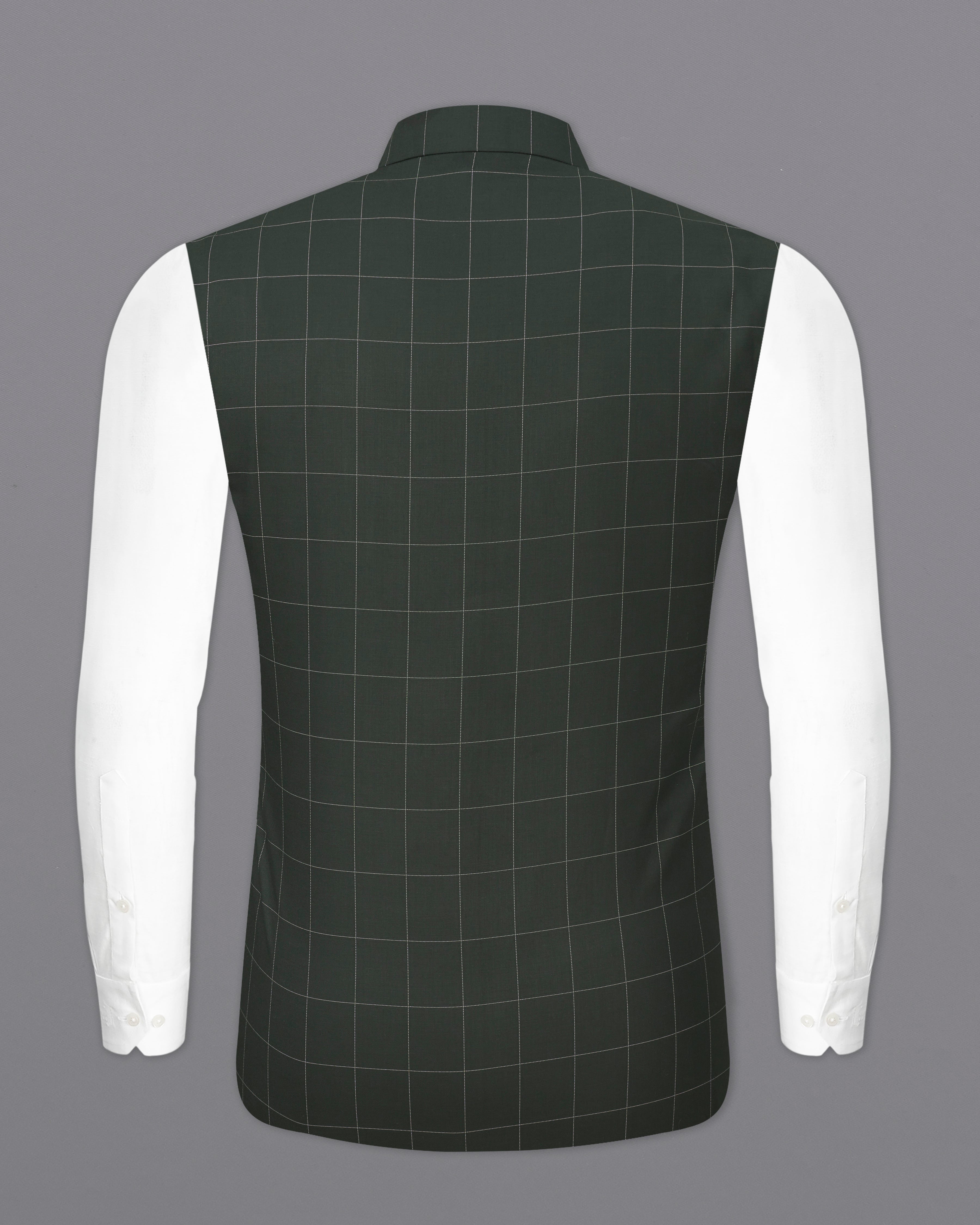 Mine Shaft Green Windowpane Nehru Jacket