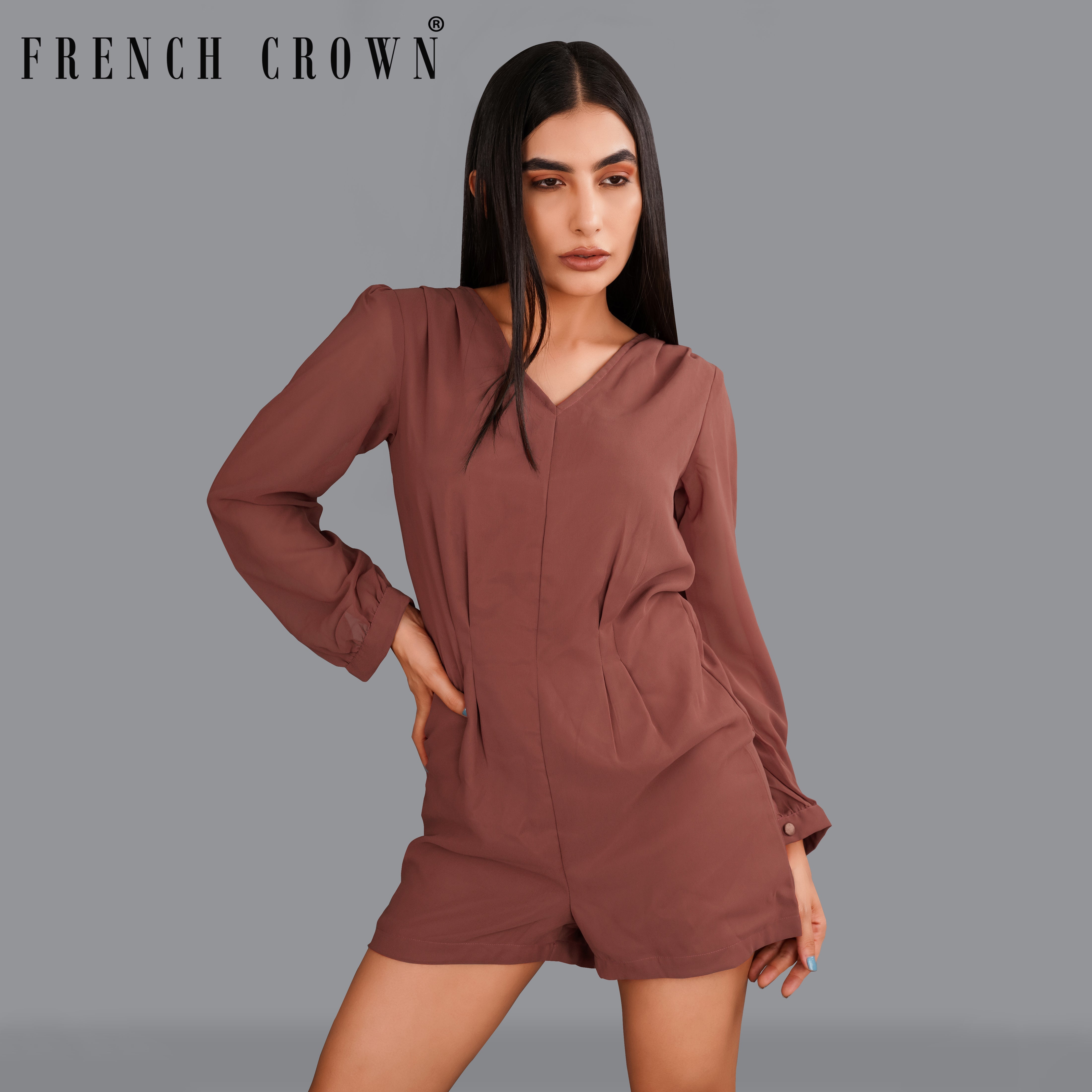 Nutmeg Brown Jumpsuit WD010-32, WD010-34, WD010-36, WD010-38, WD010-40, WD010-42