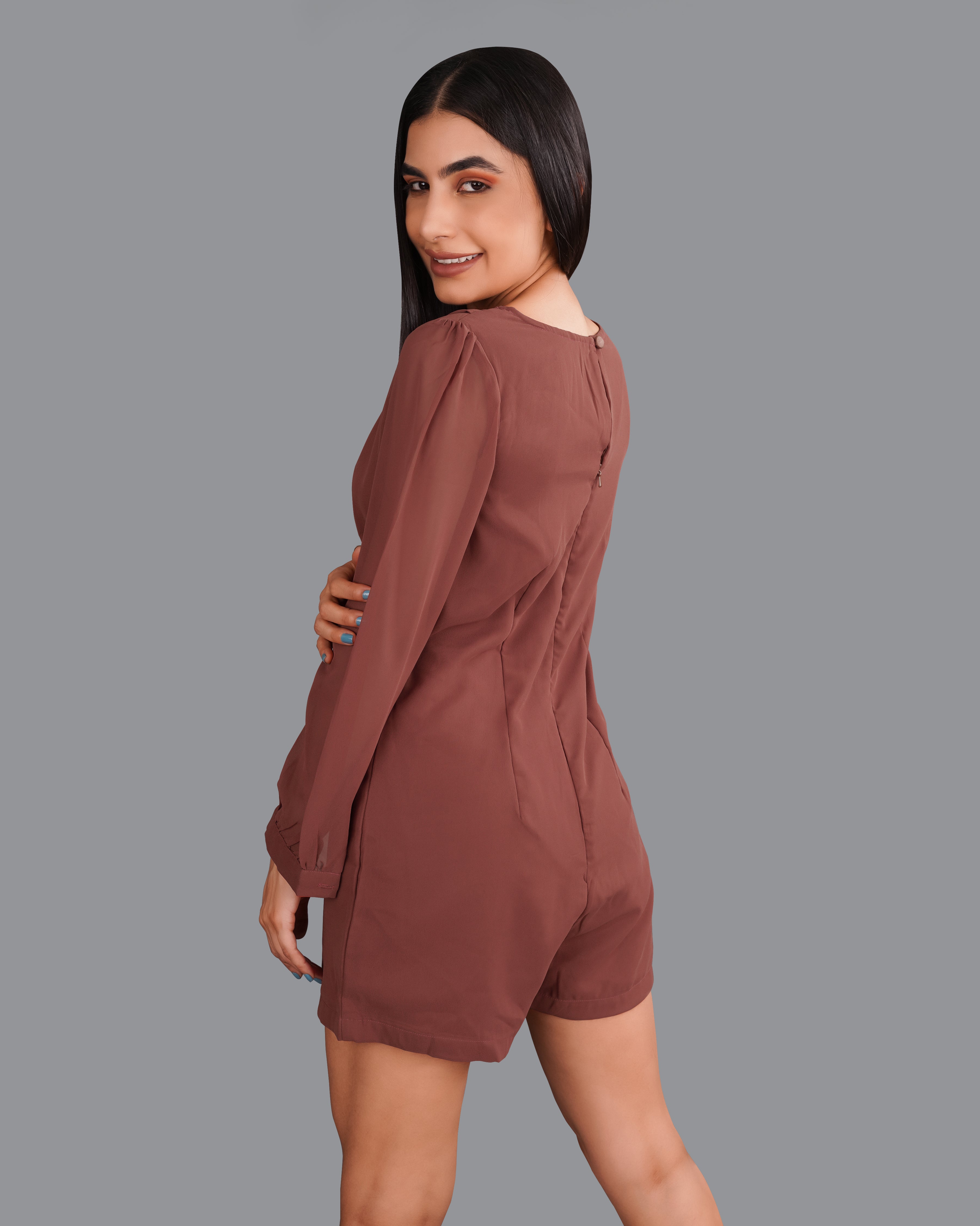 Nutmeg Brown Jumpsuit WD010-32, WD010-34, WD010-36, WD010-38, WD010-40, WD010-42