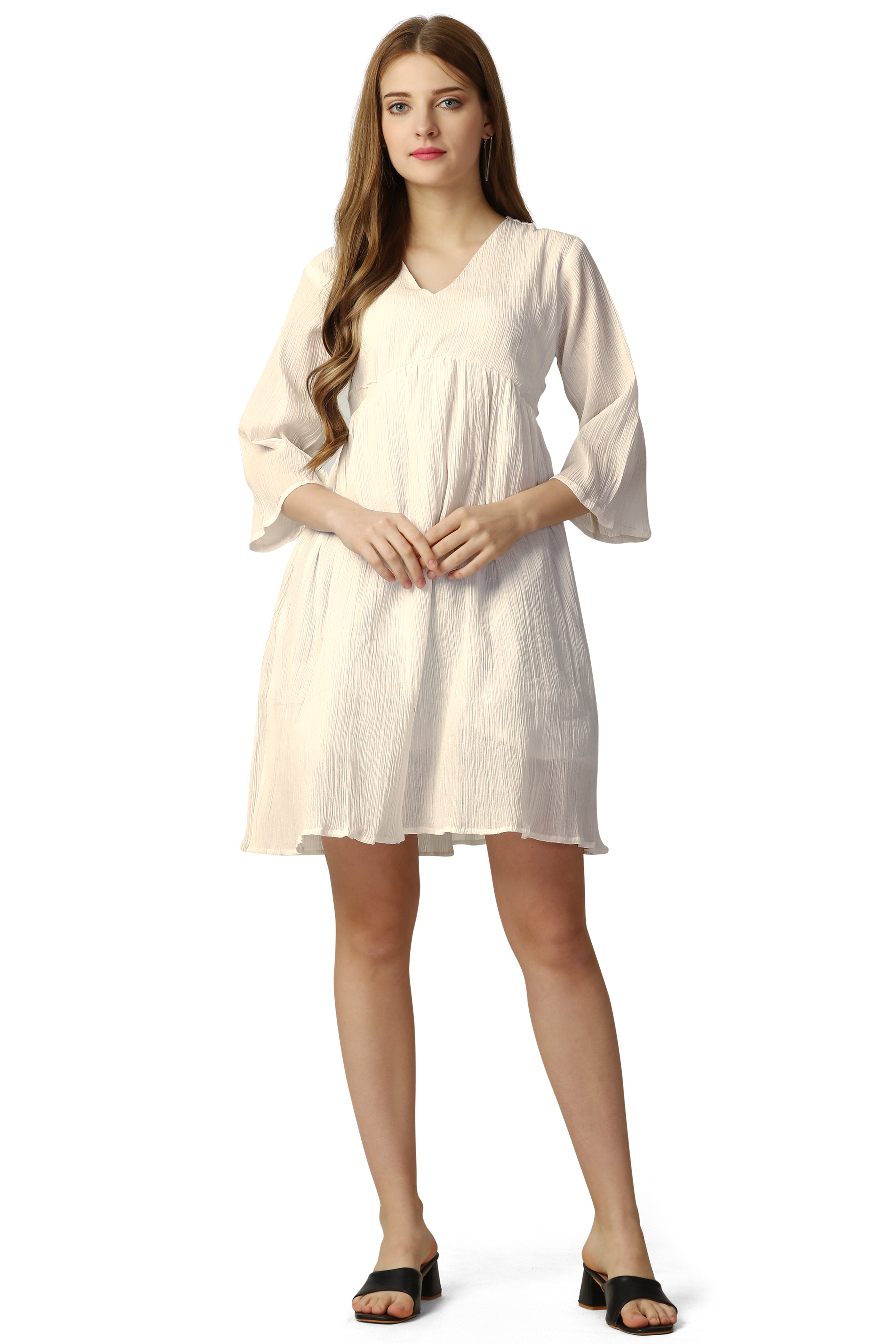 Antique Beige Premium Cotton Dress