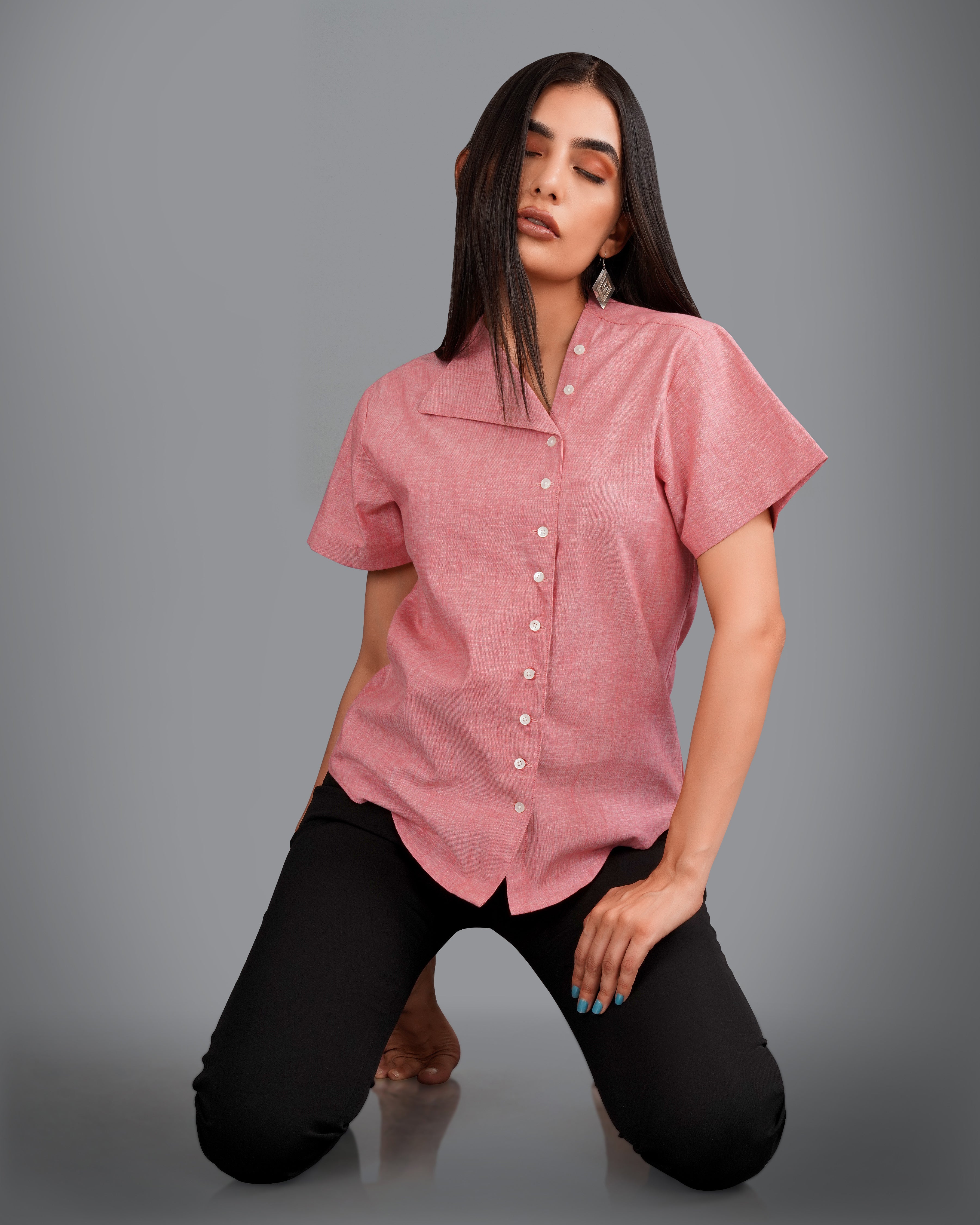 Faded Pink Premium Cotton Shirt WS009-32, WS009-34, WS009-36, WS009-38, WS009-40, WS009-42