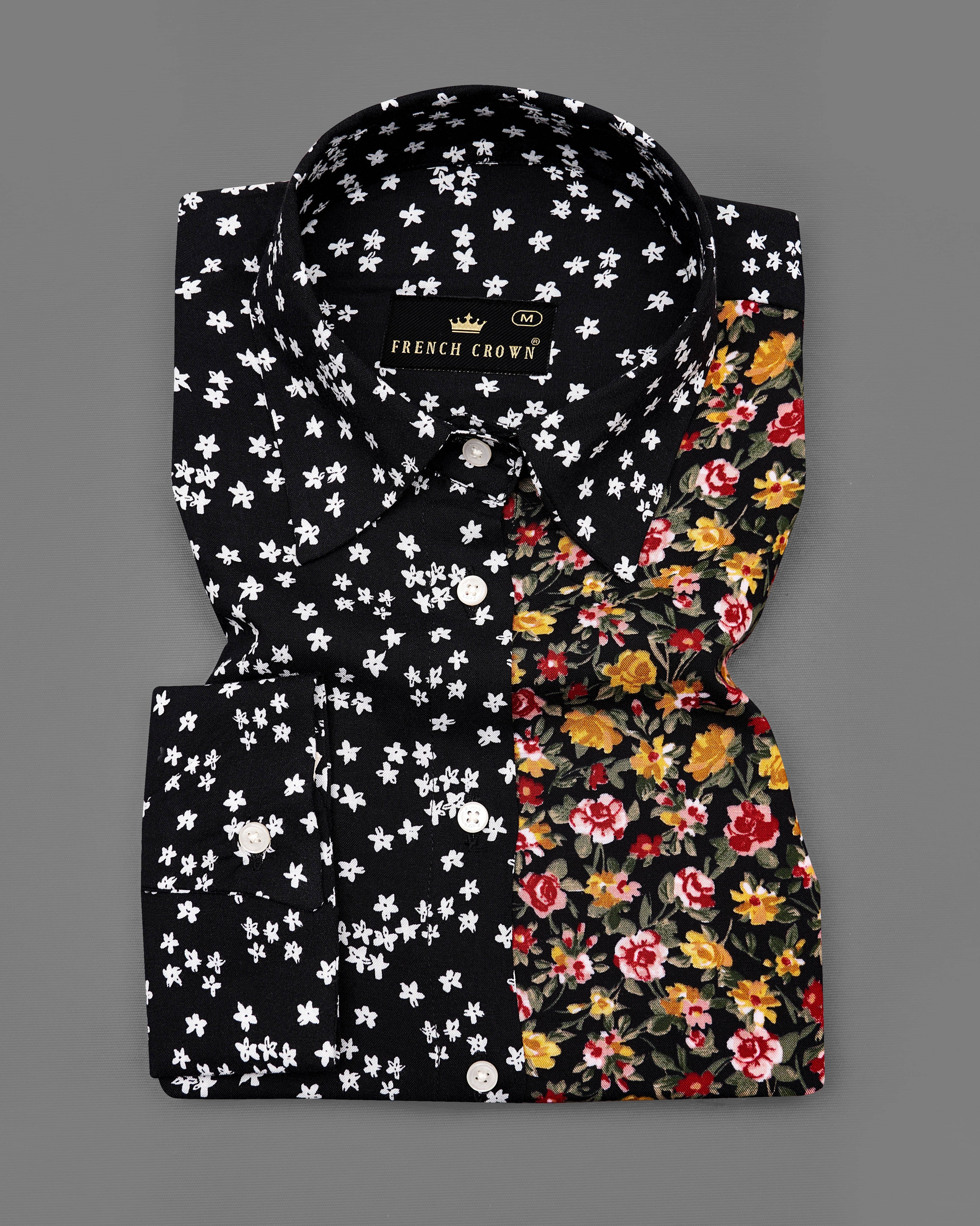 Jade Black Ditsy Printed Premium Cotton Shirt WS017-M-32, WS017-M-34, WS017-M-36, WS017-M-38, WS017-M-40, WS017-M-42