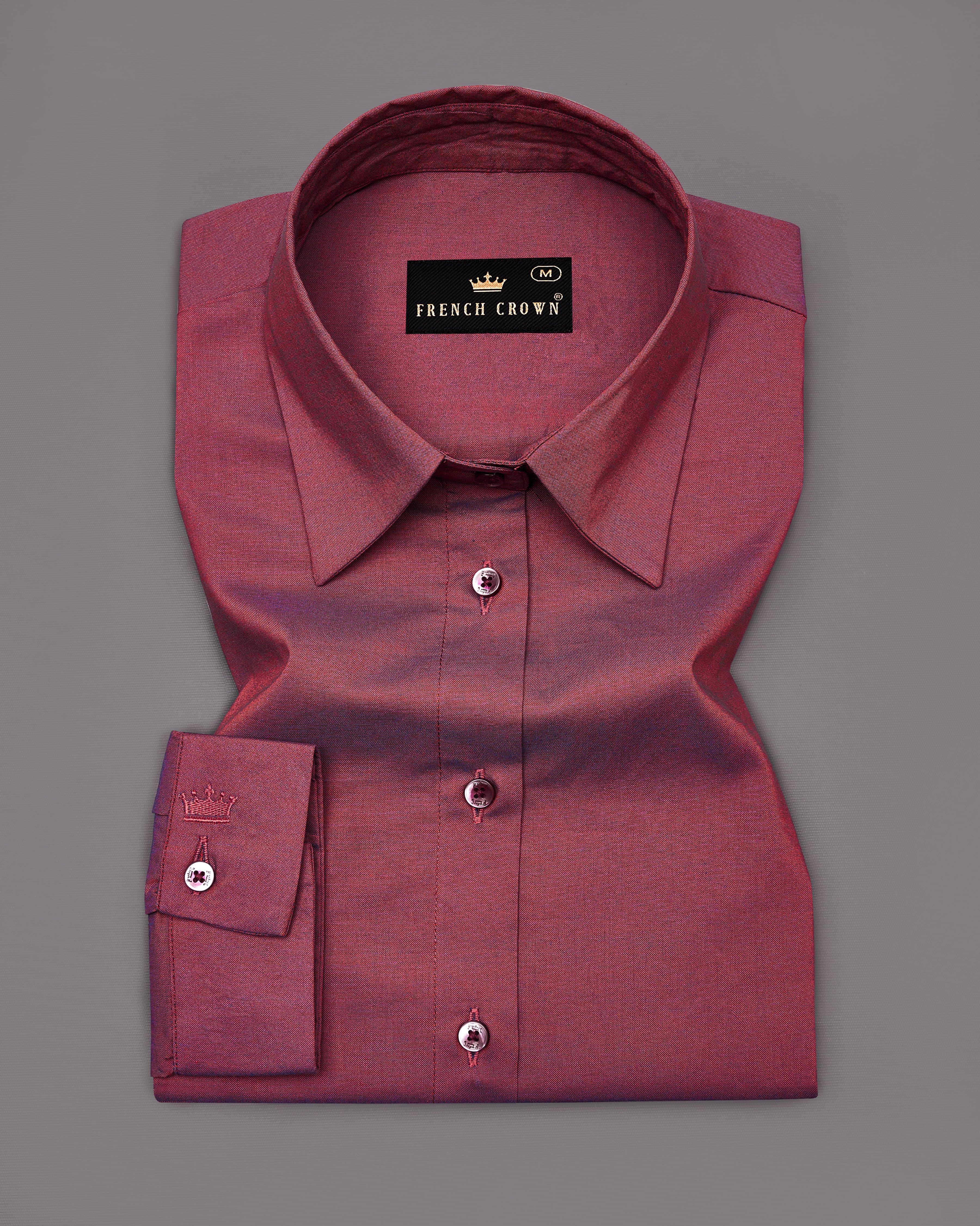 Cordovan Maroon Premium Cotton Shirt WS051-MN-32, WS051-MN-34, WS051-MN-36, WS051-MN-38, WS051-MN-40, WS051-MN-42