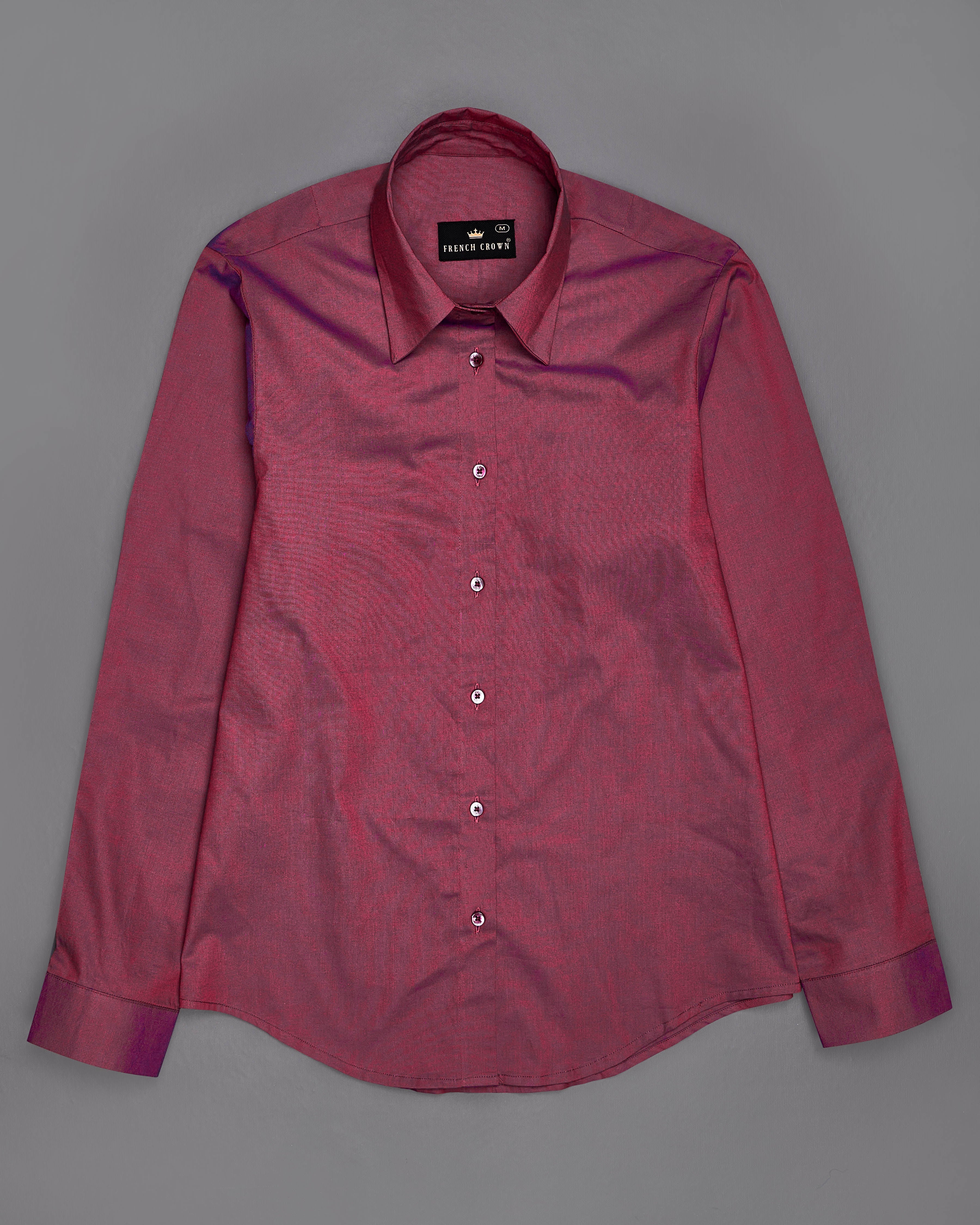 Cordovan Maroon Premium Cotton Shirt WS051-MN-32, WS051-MN-34, WS051-MN-36, WS051-MN-38, WS051-MN-40, WS051-MN-42